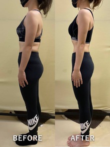 2ヶ月のトレーニングで、周りの方から 凄い痩せたね〜と言われることがあり 自分でも体型が変わってきたのを実感する事ができました。